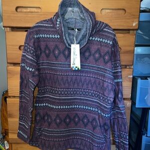 SMARTWOOL Women’s Hudson Trail Fleece Pullover Recycled Wool Soft Cozy Large